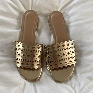 Gold Flat Sandals